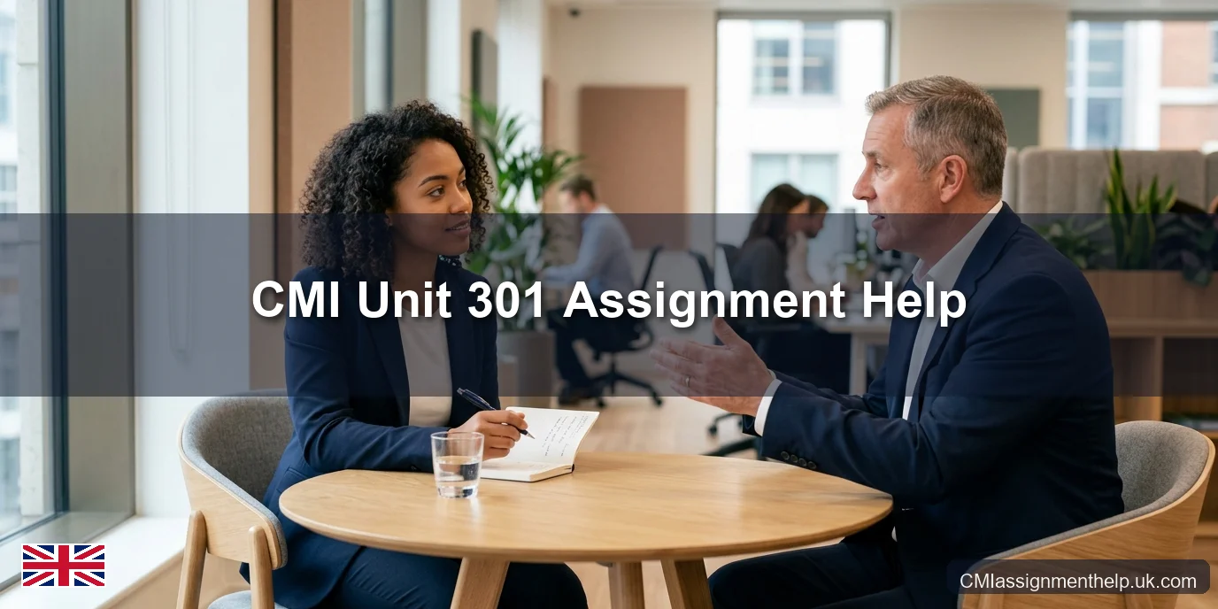 CMI Unit 301 Assignment Help — Principles of Management and Leadership