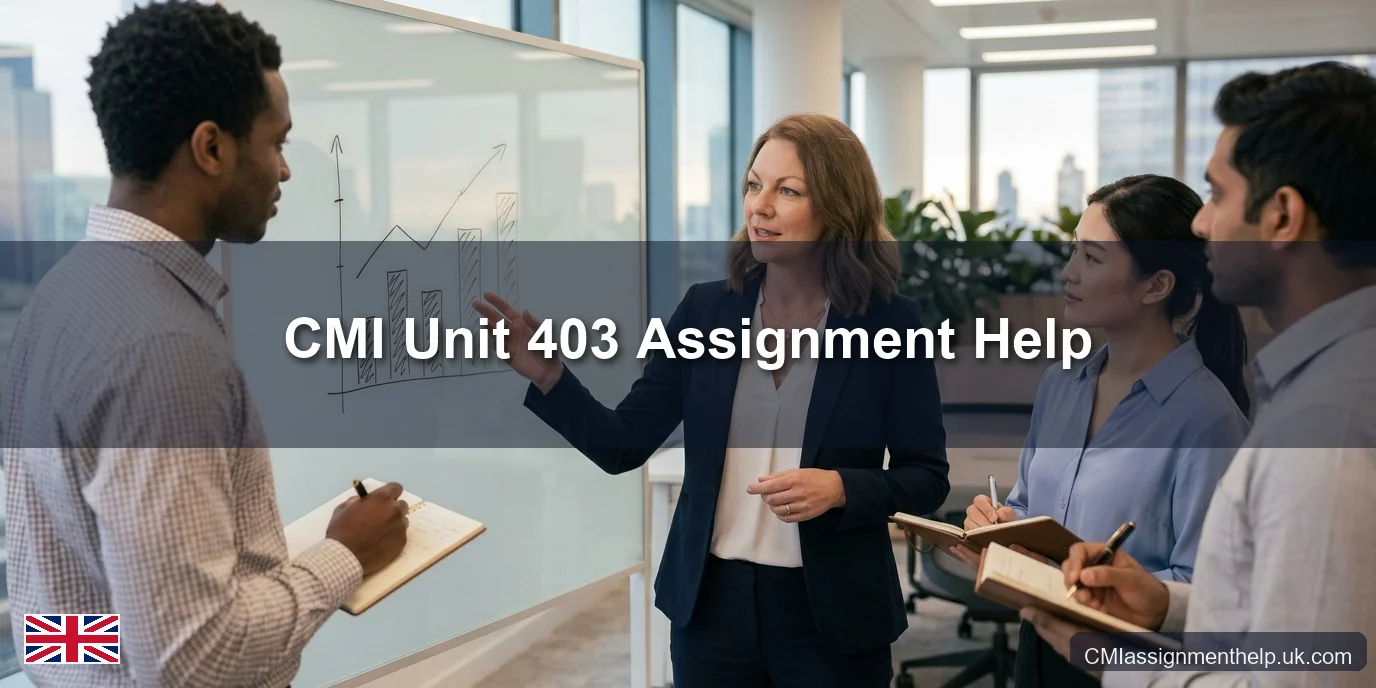 CMI Unit 403 Assignment Help — Leading and Managing a Team to Achieve Results