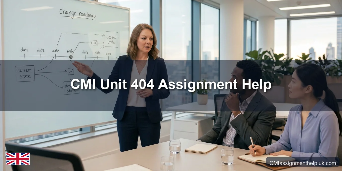 CMI Unit 404 Assignment Help — Managing Change