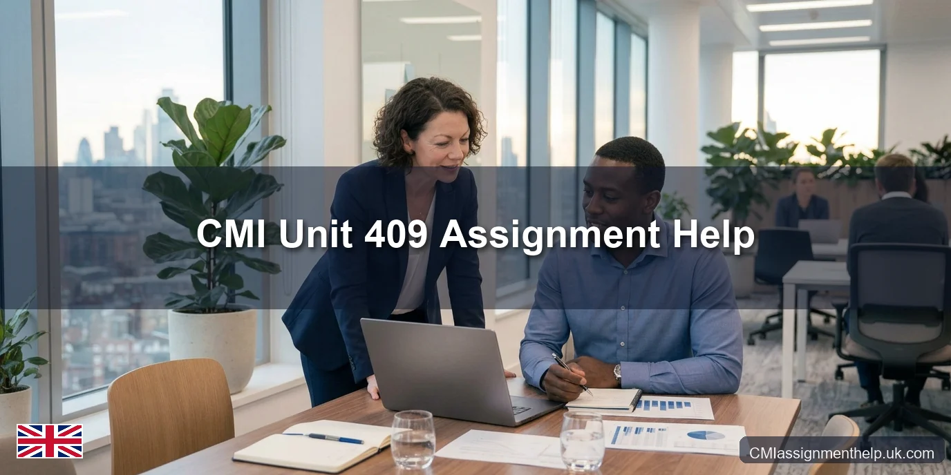 CMI Unit 409 Assignment Help — Introduction to Financial Management for Managers