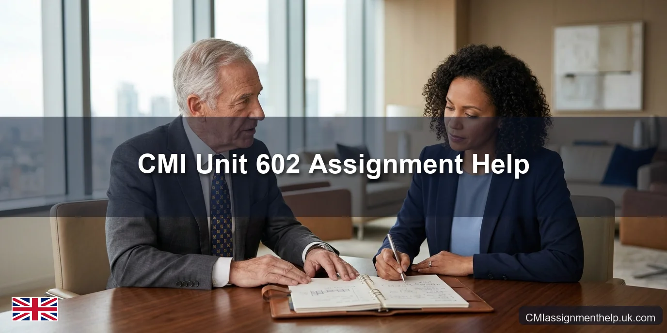 CMI Unit 602 Assignment Help — Leading and Developing People