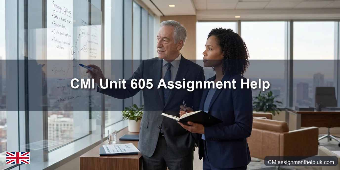 CMI Unit 605 Assignment Help — Developing Organisational Strategy