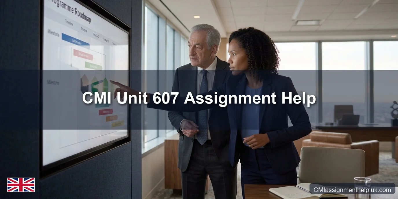 CMI Unit 607 Assignment Help — Project and Programme Management