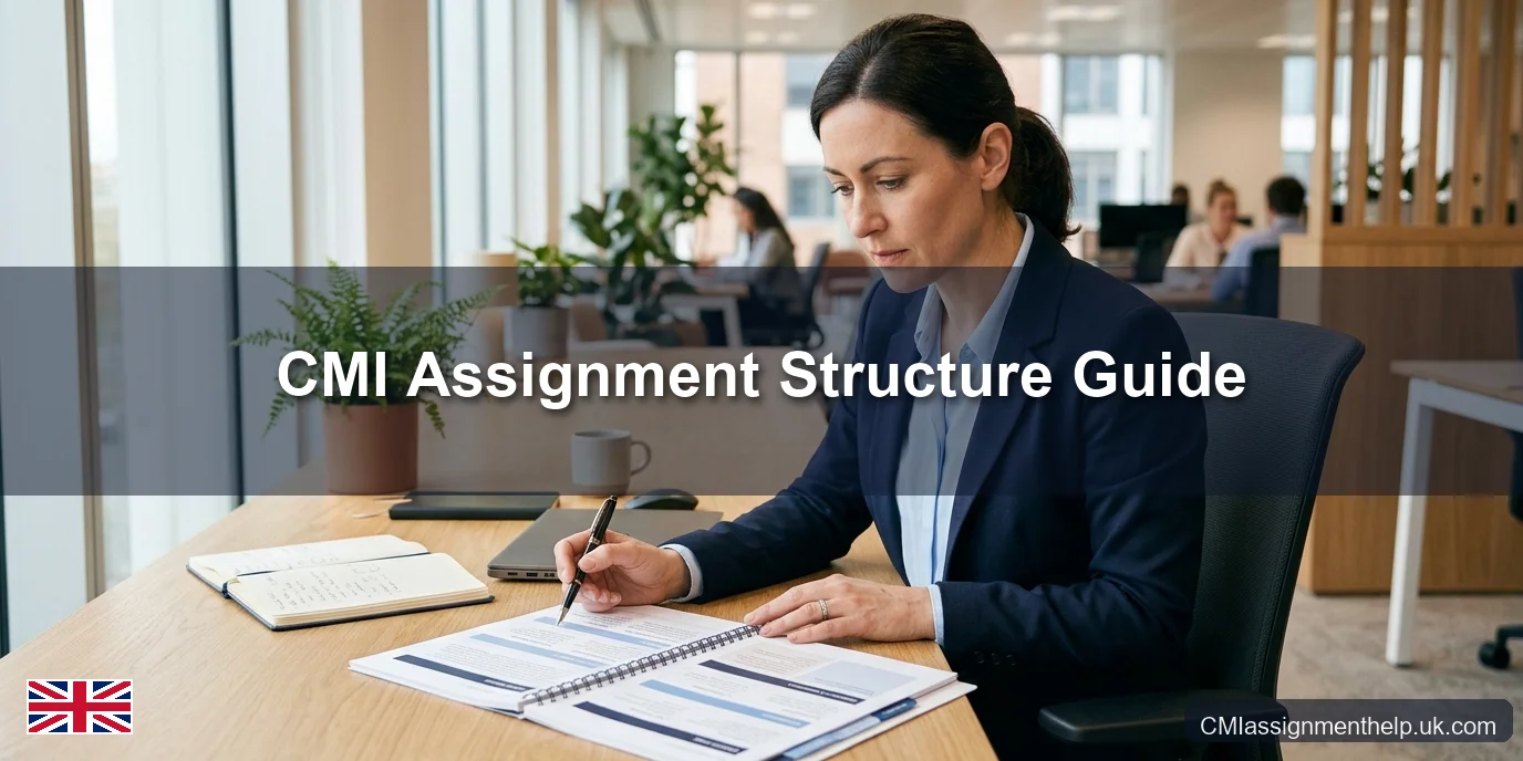 CMI assignment structure guide — management report, essay, and reflective account