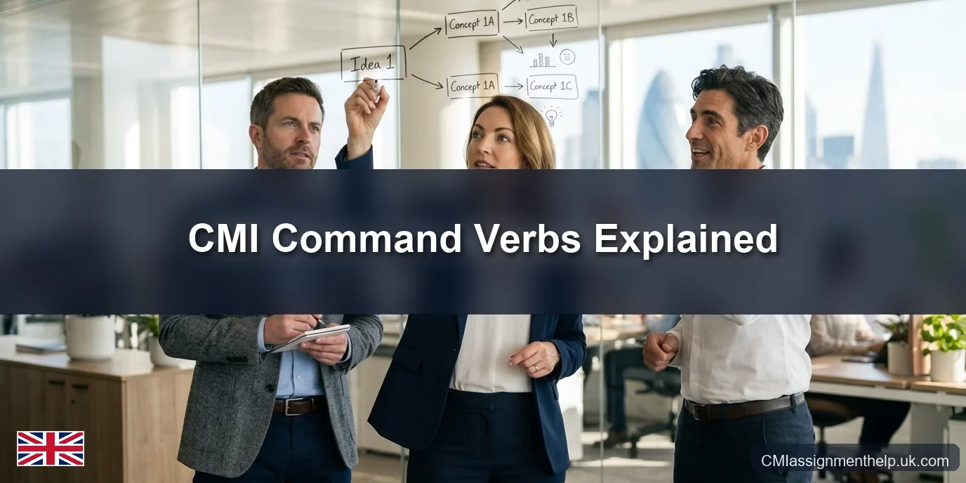 CMI command verbs explained — from Identify to Critically Analyse